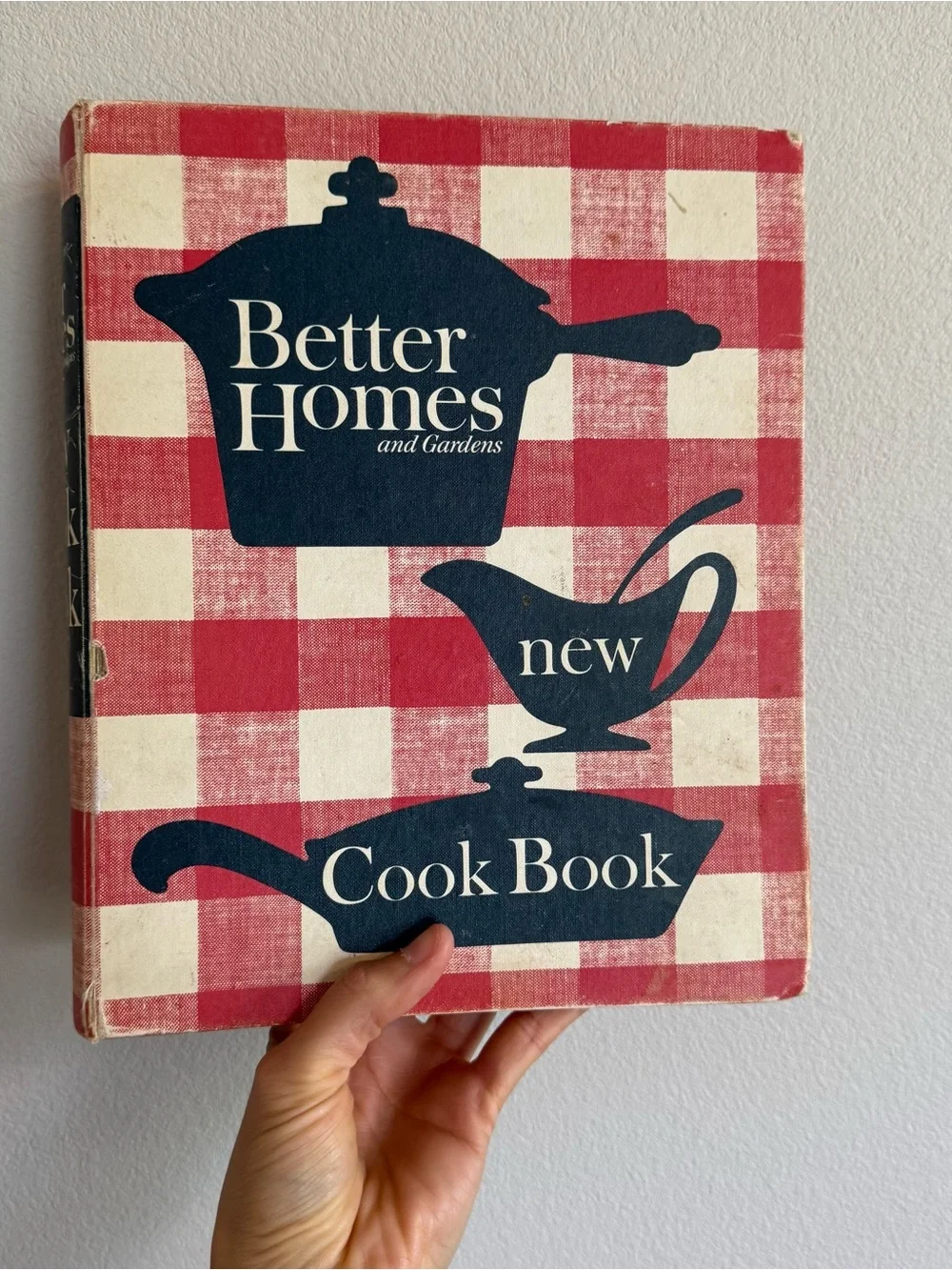 Vintage Better Homes And Gardens Red and Cream Check Cook Book
